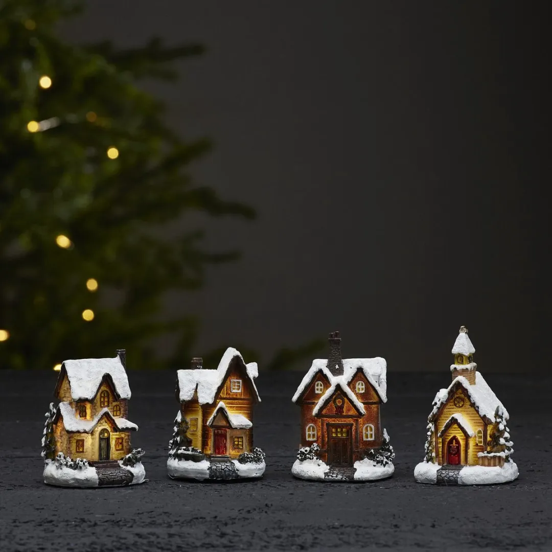 Star Trading LED Kerstdorp Smallville - 12-delig Multicolor