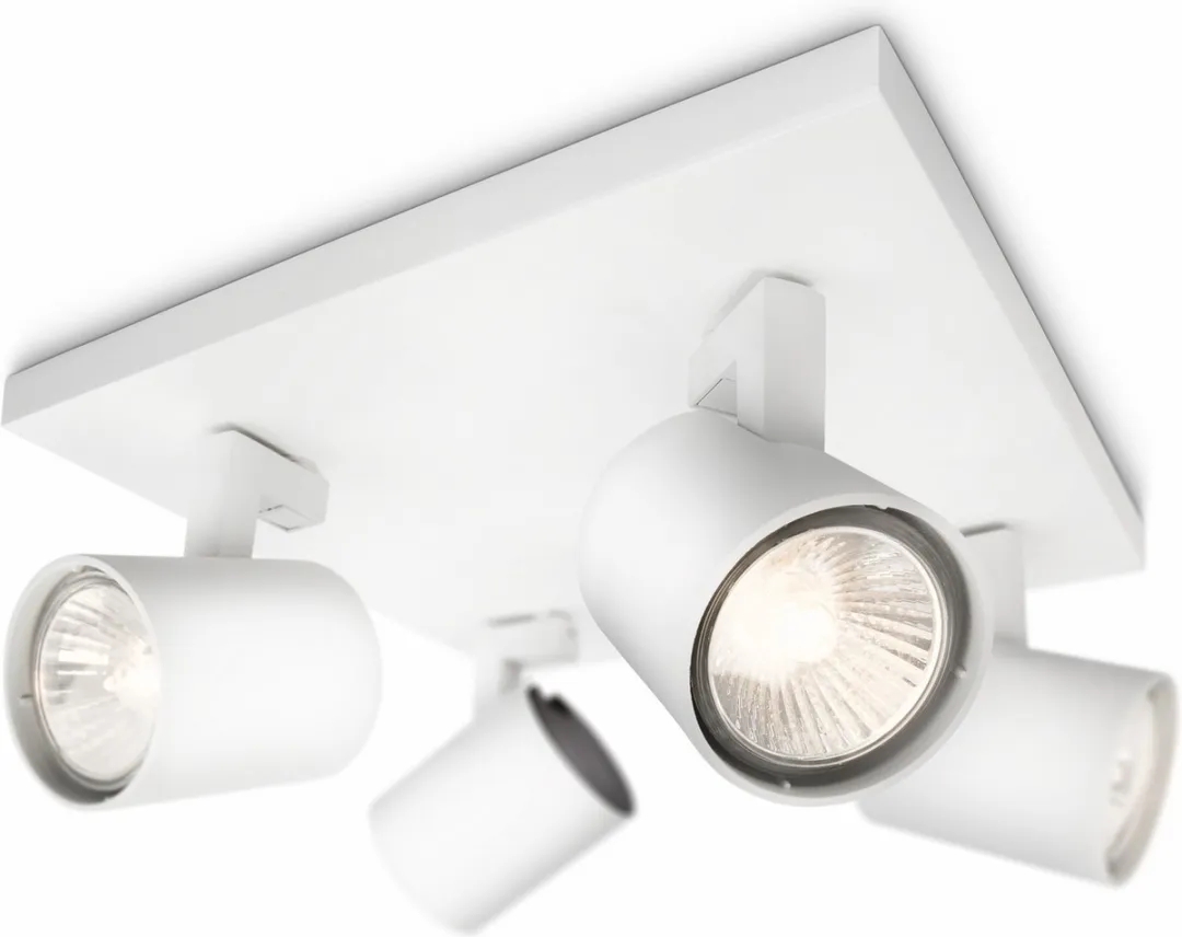 Philips Runner Opbouwspot 4x GU10 Warmwit - 4.6W