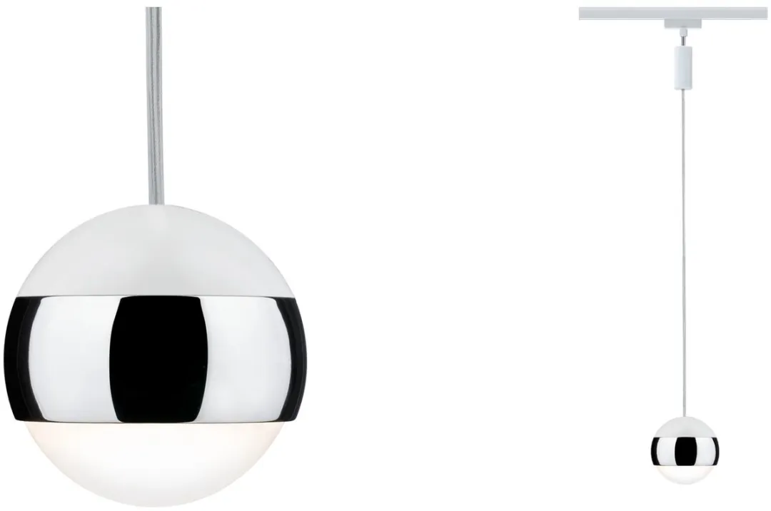 Paulmann URail Capsule II LED Hanglamp 6W - Wit/Chroom - 2700K - afbeelding 4 van 6