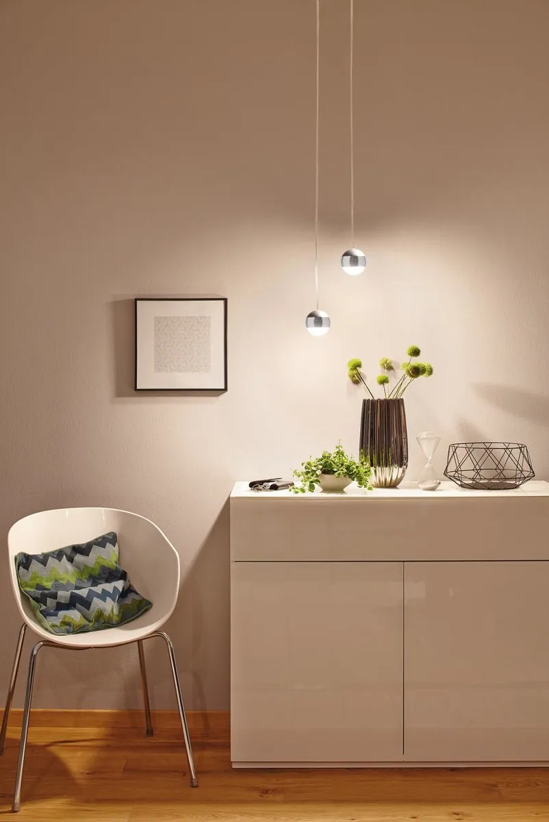 Paulmann URail Capsule II LED Hanglamp 6W - Wit/Chroom - 2700K - afbeelding 5 van 6