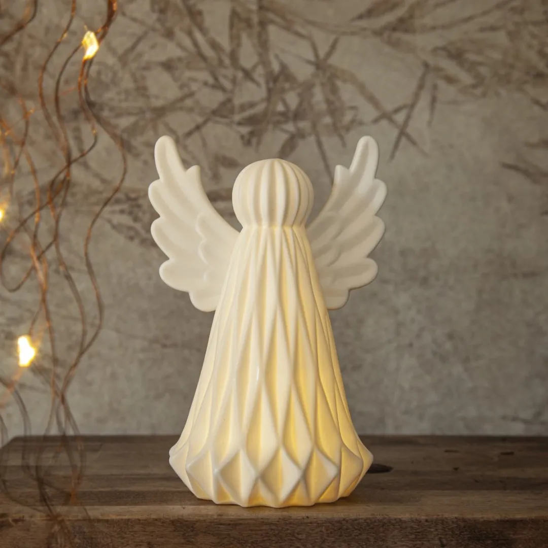 Star Trading Lichtgevende Engel Vinter Kerstlampje - Warm wit - 19cm - afbeelding 5 van 6