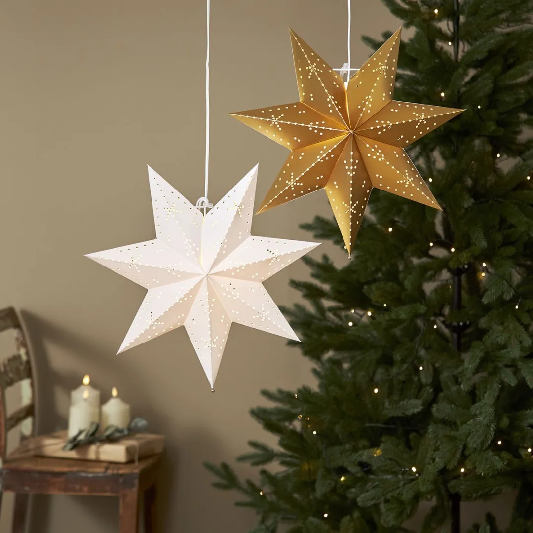 Star Trading White Paper Star Classic 7-puntig E14 Ø45cm