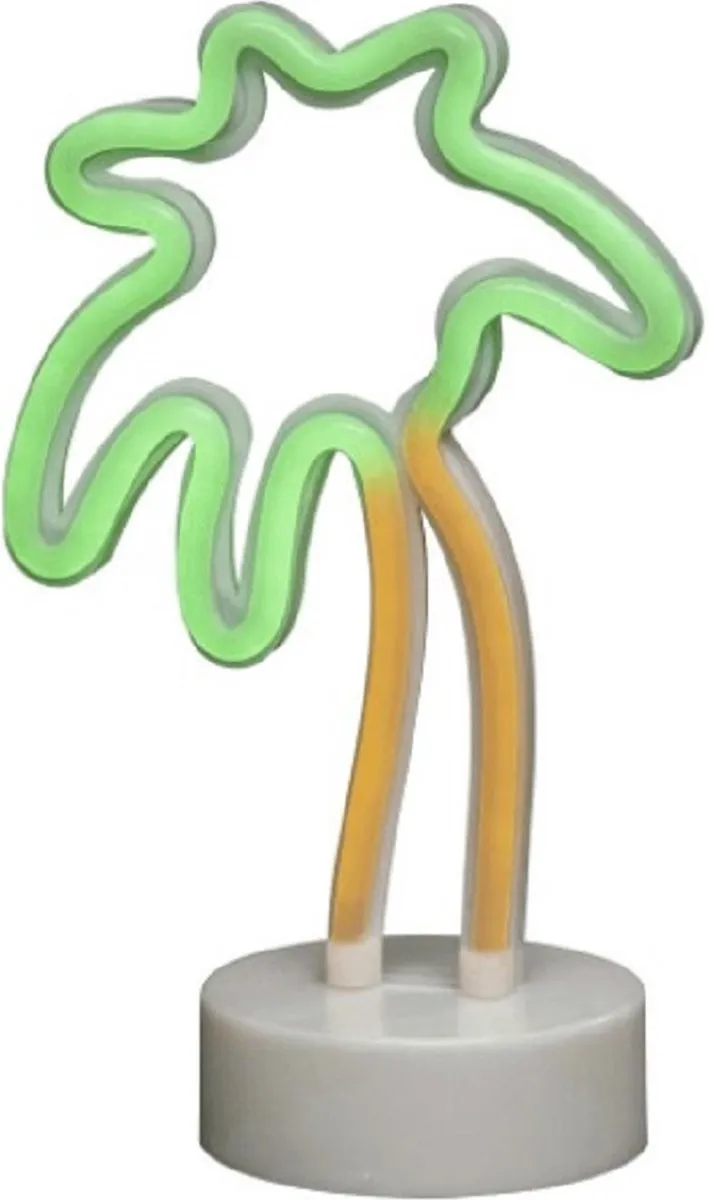 Konstsmide Palmboom Decoratie - Groen/Geel Licht - 10cm - 2.5W - Timer - afbeelding 2 van 4