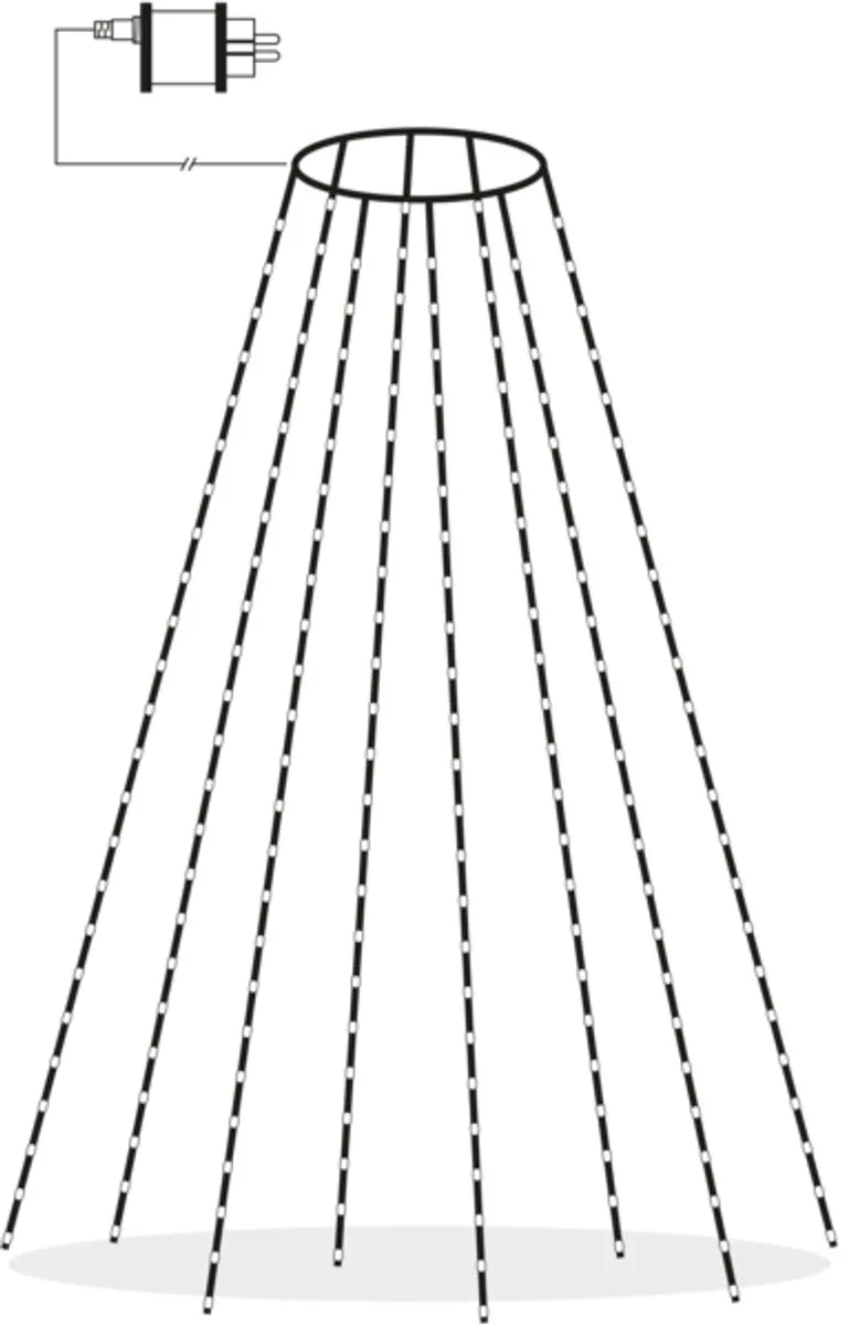 Star Trading Dew Drop Micro LED-lichtketting - 8 Strengen 160 LED - Groen - 2m - afbeelding 4 van 6