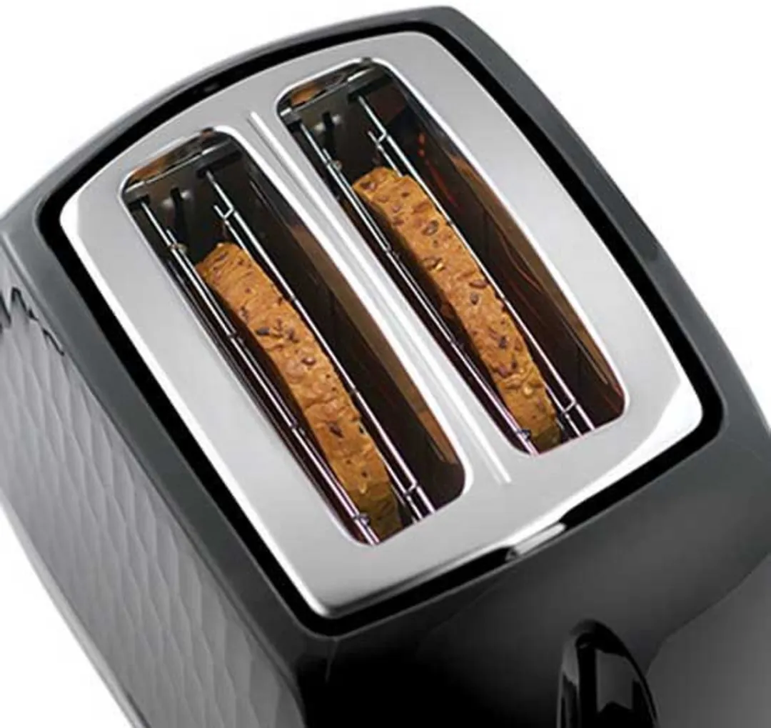 Russell Hobbs Honeycomb 2 Slice Toaster 850W - Zwart - afbeelding 3 van 6