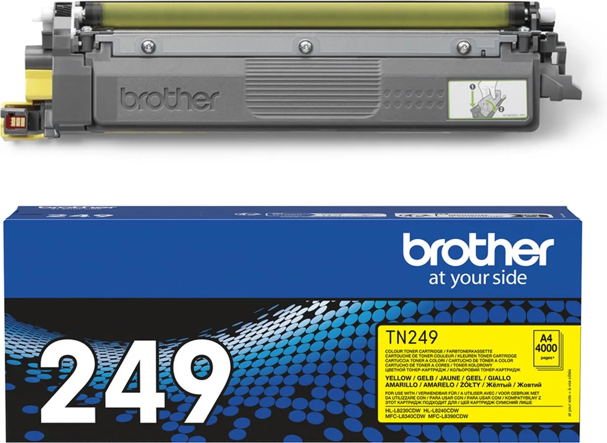 Brother TN249Y Toner - Geel - 4.000 Pagina's