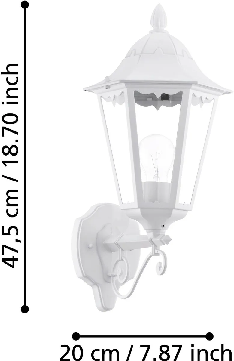 Eglo Wandlamp Navedo Opwaarts Wit - 20cm - afbeelding 6 van 6