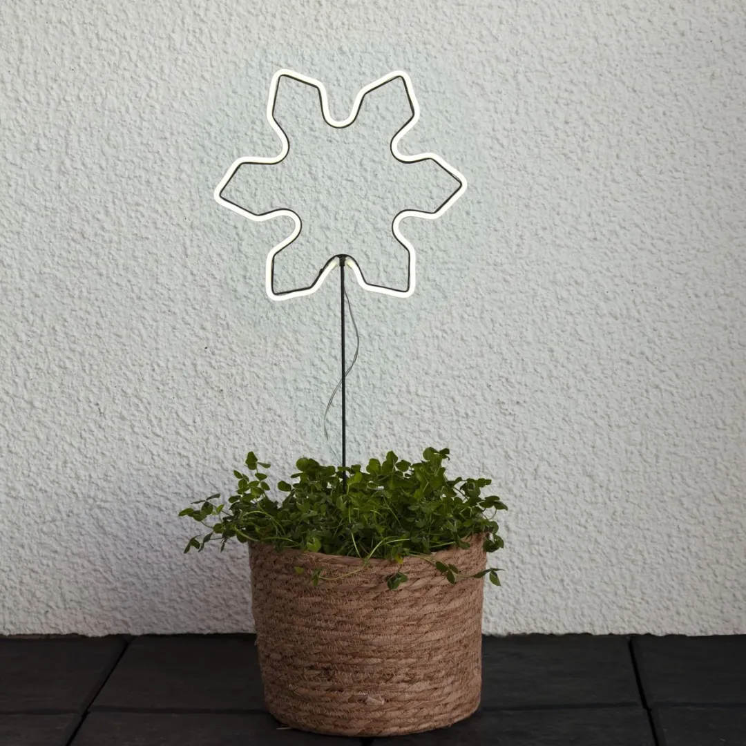 Star Trading Neonsnowflake Buitenlantaarn - 60cm