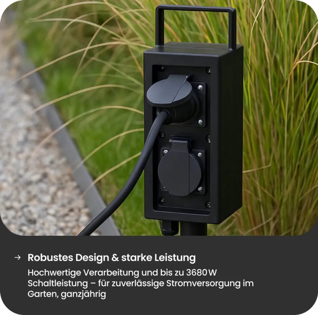 Star Trading Tuinstekker 4x IP44 - 2m Kabel - afbeelding 6 van 6