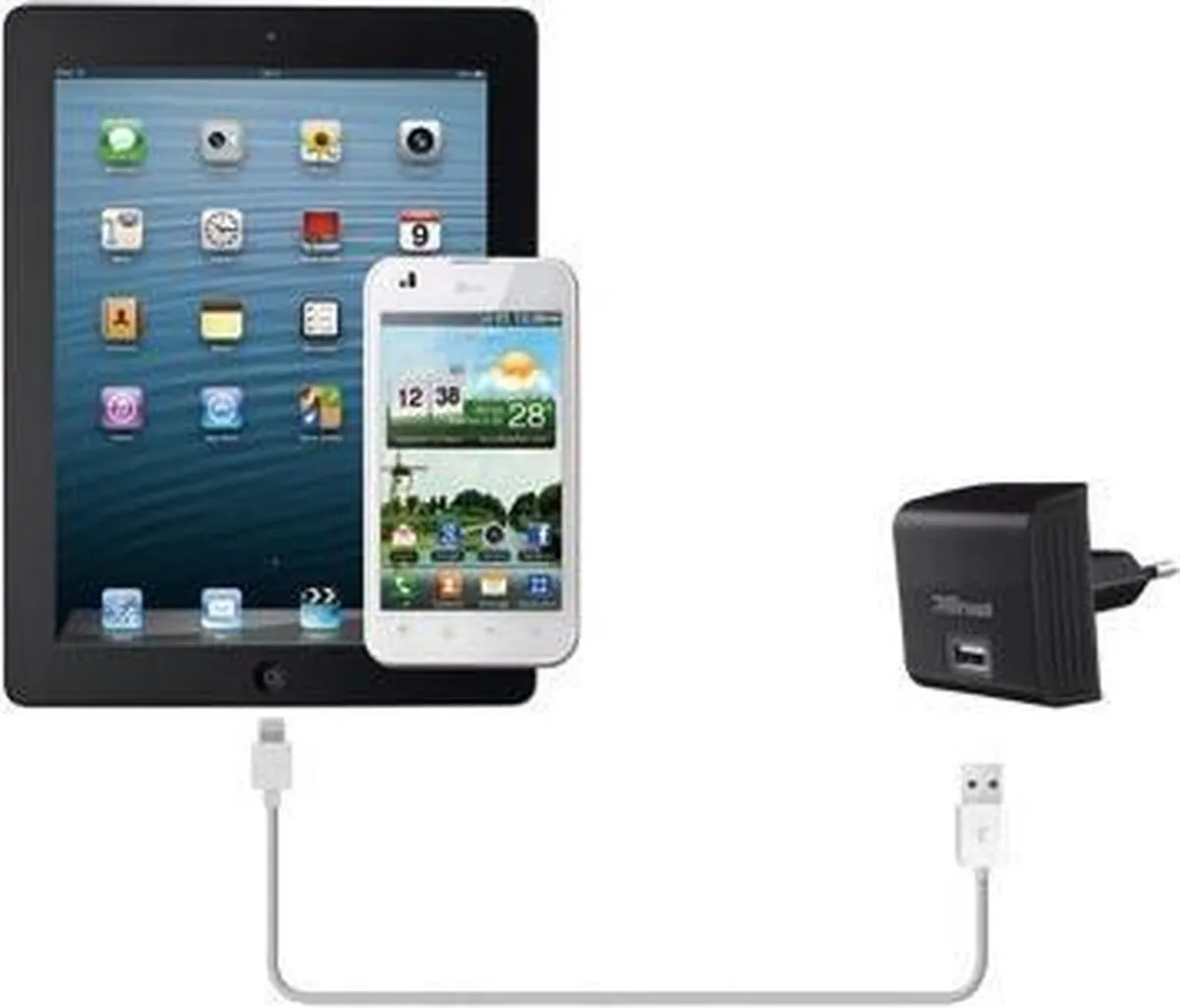 Trust 19159 Oplader USB - 12W - Zwart