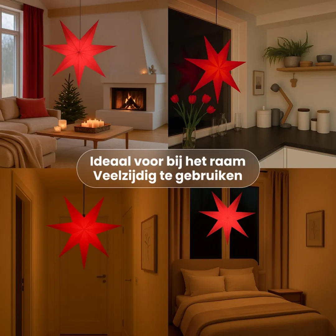 Star Trading Papierster Rozen 100cm - Rood