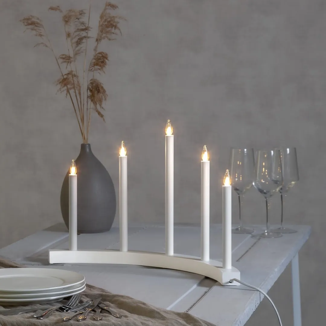Star Trading Accent Houten Boog 5-lamps E10 Warm Wit - 3W