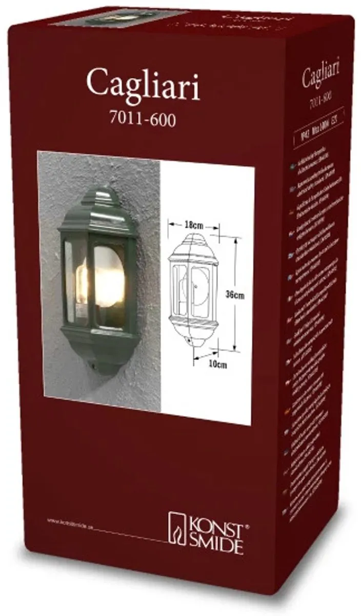 Konstsmide Cagliari Wandlamp 36cm - Groen