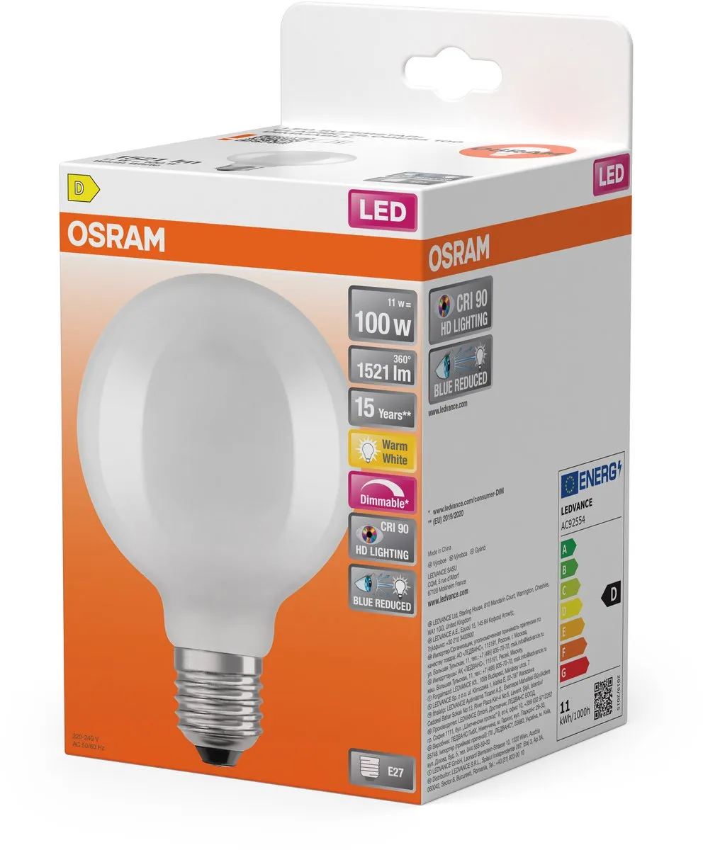 Osram Superstar LED E27 11W 1521 Lumen - Matglas Warm wit