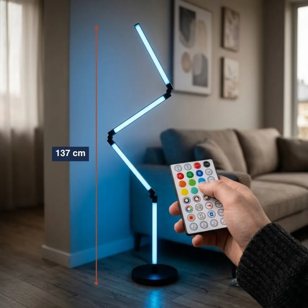 Grundig RGB Vloerlamp 137cm - Zwart