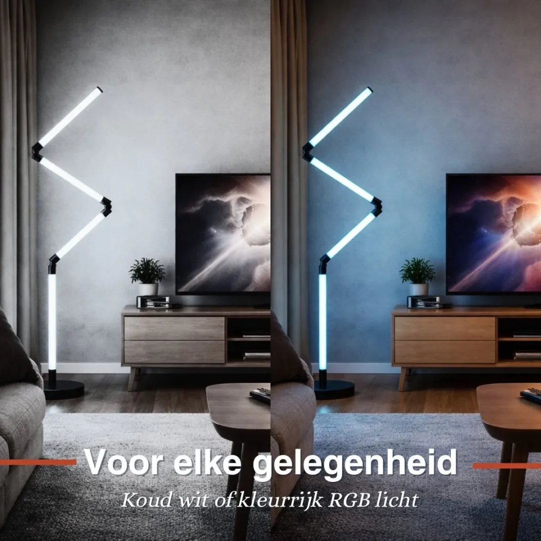Grundig RGB Vloerlamp 137cm - Zwart