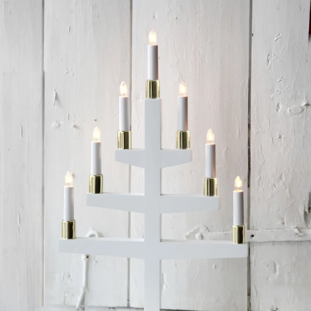 Star Trading Accessorize Raamkandelaar Mouwen 7 Stuks - Ø3,2cm - Messing