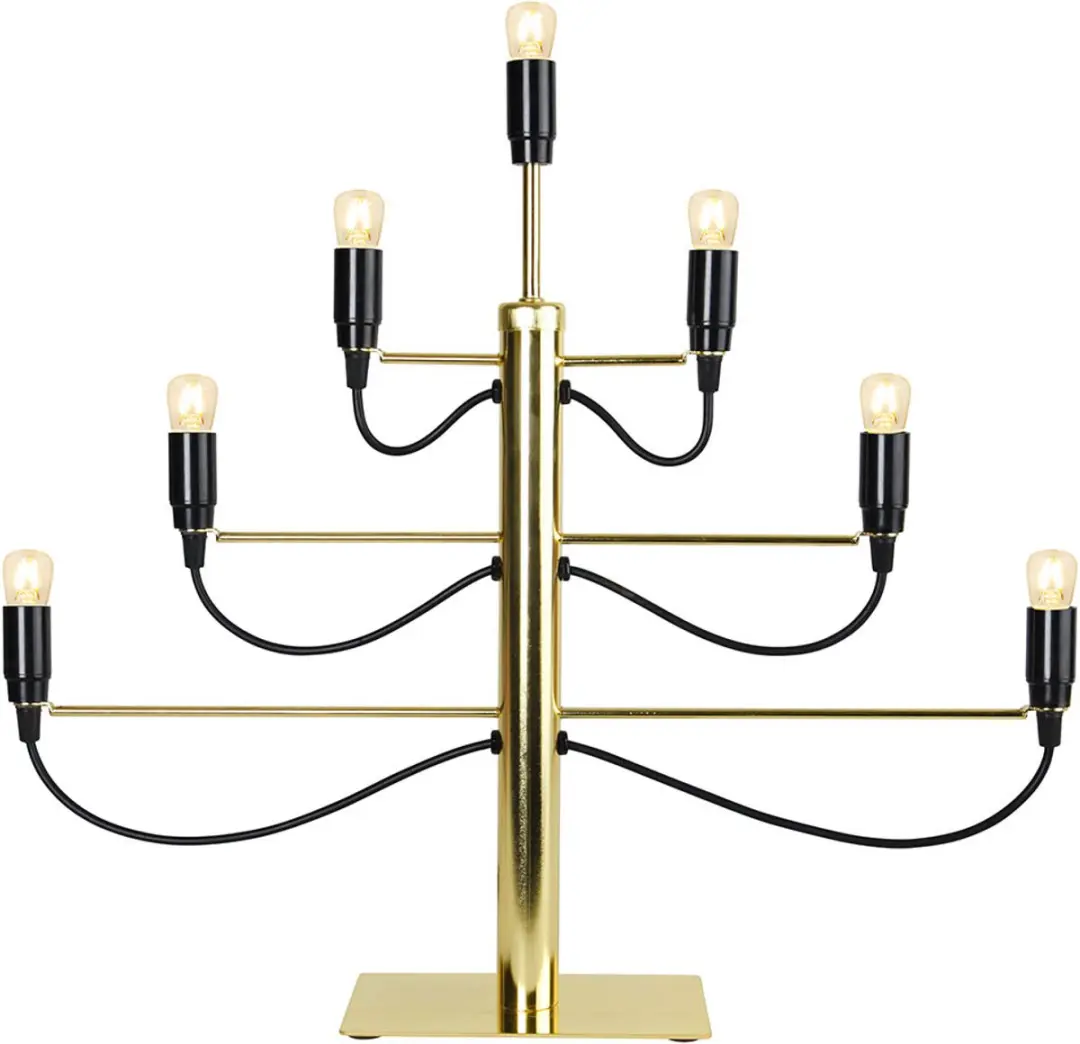 Star Trading Milano Piramidevormige Kandelaar E14 - 52cm - Zwart
