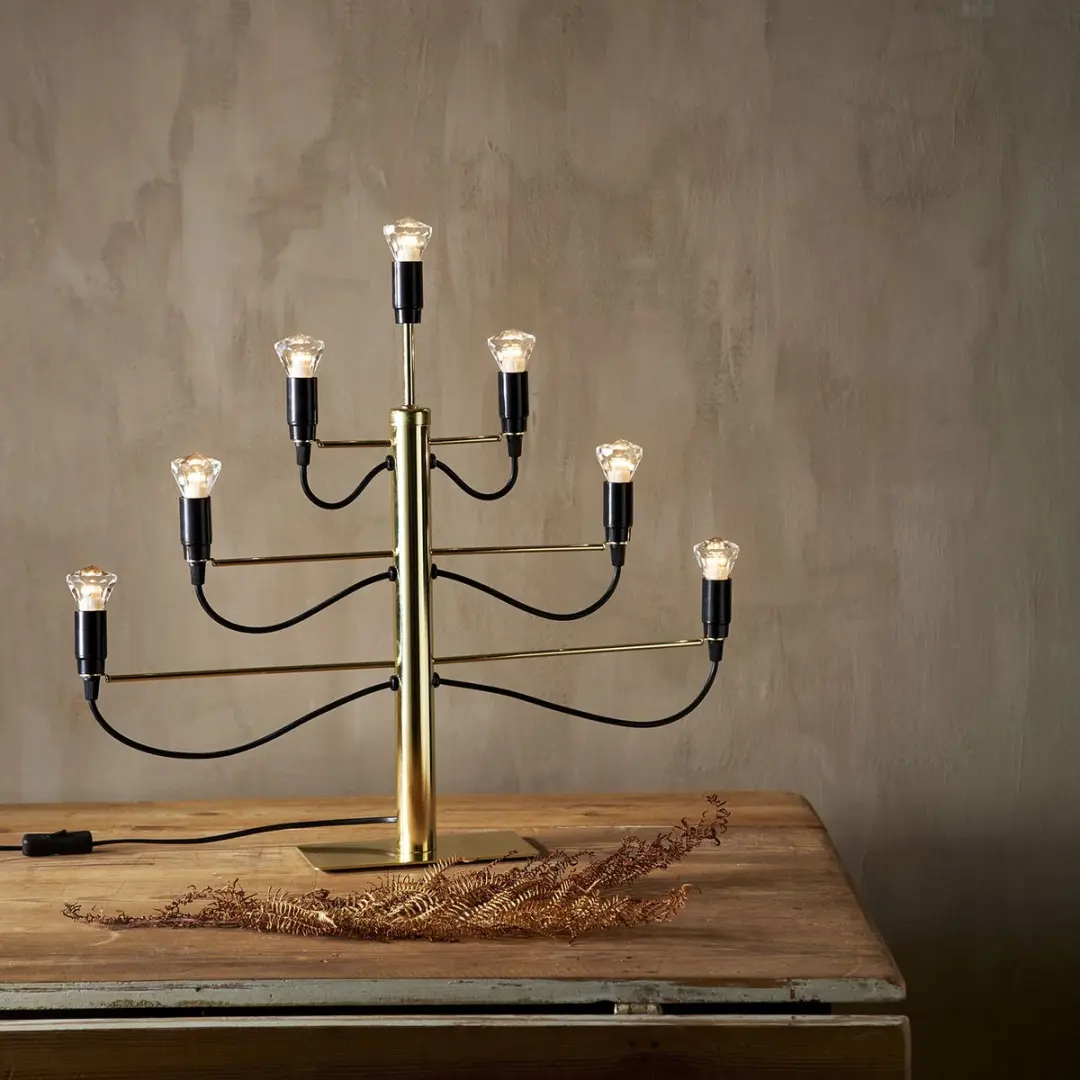 Star Trading Milano Piramidevormige Kandelaar E14 - 52cm - Zwart - afbeelding 6 van 6
