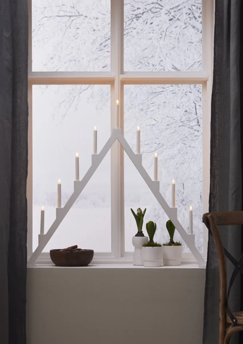 Star Trading Milano Piramidevormige Kandelaar E14 - 52cm - Zwart