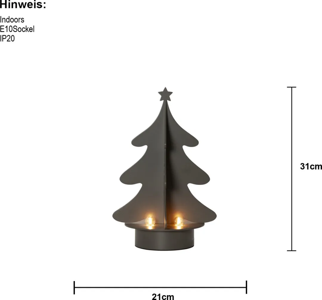 Star Trading Kerstlamp Afton - 4x E10 Groen