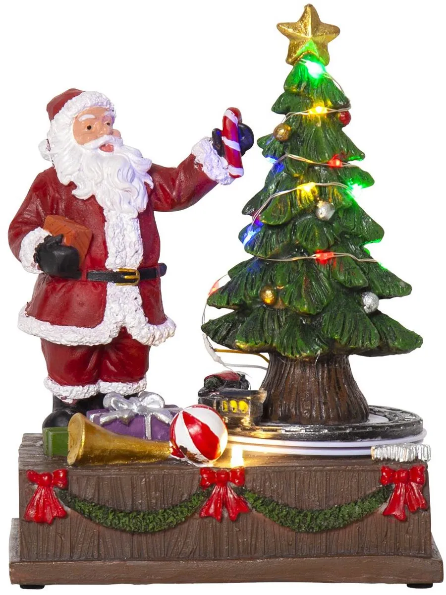 Star Trading Kerstman met Kerstboom Roterend RGB