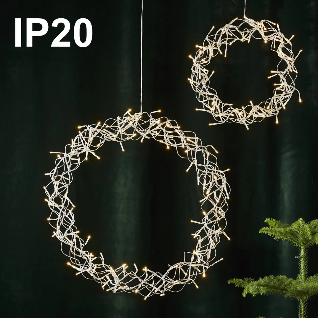 Star Trading LED Krans Curly Zilver Ø30cm - Warm wit - afbeelding 6 van 6