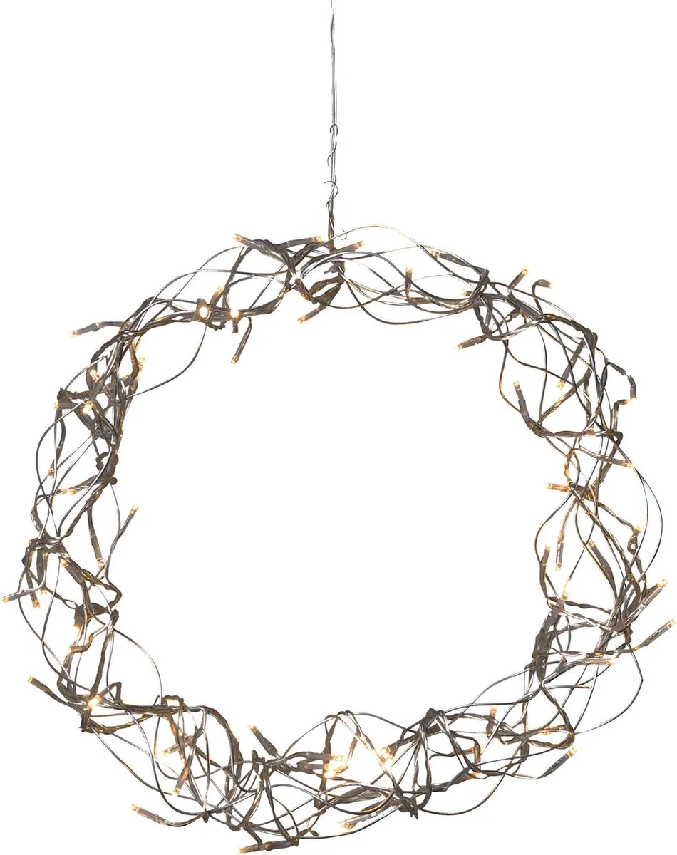 Star Trading LED Krans Curly Zilver Ø30cm