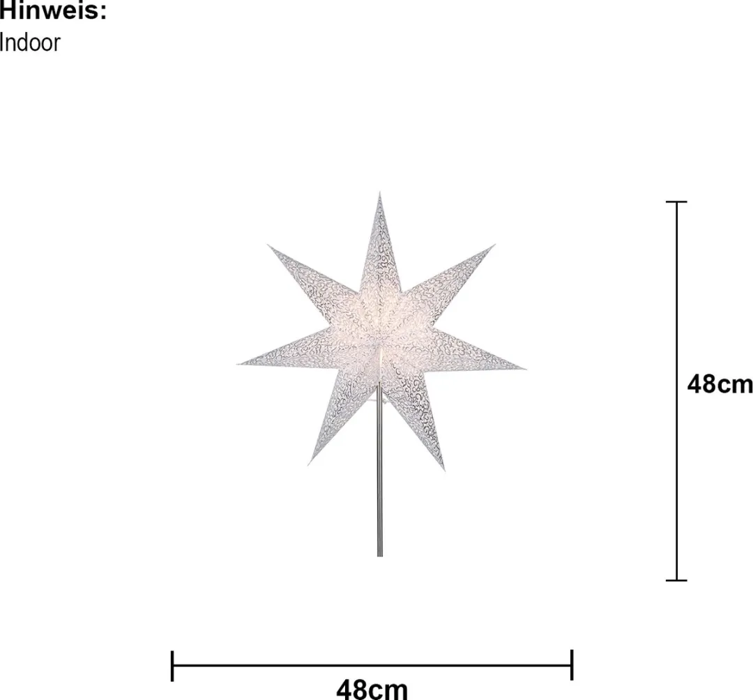 Star Trading Antique Papieren Sterlampenkap - Ø48cm