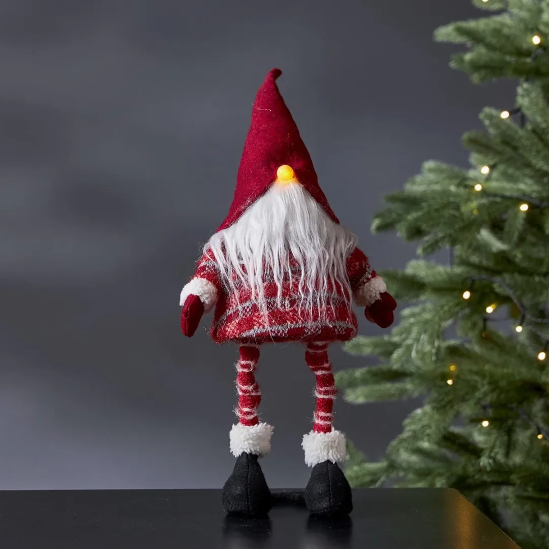 Star Trading Kerstkabouter Joylight - Lichtgevende neus - 55cm