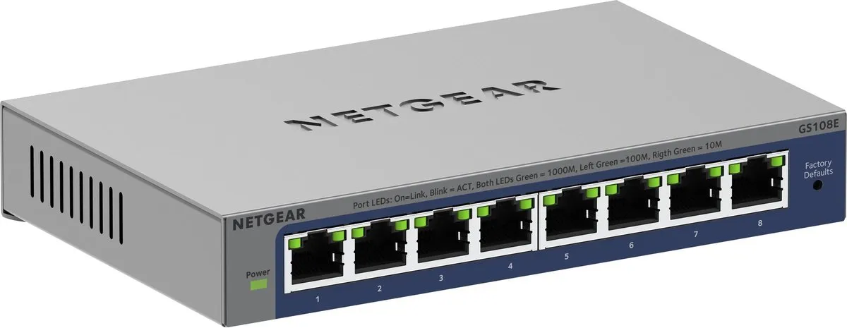 Netgear GS108E Smart Managed Switch 8 Poorten - afbeelding 6 van 6