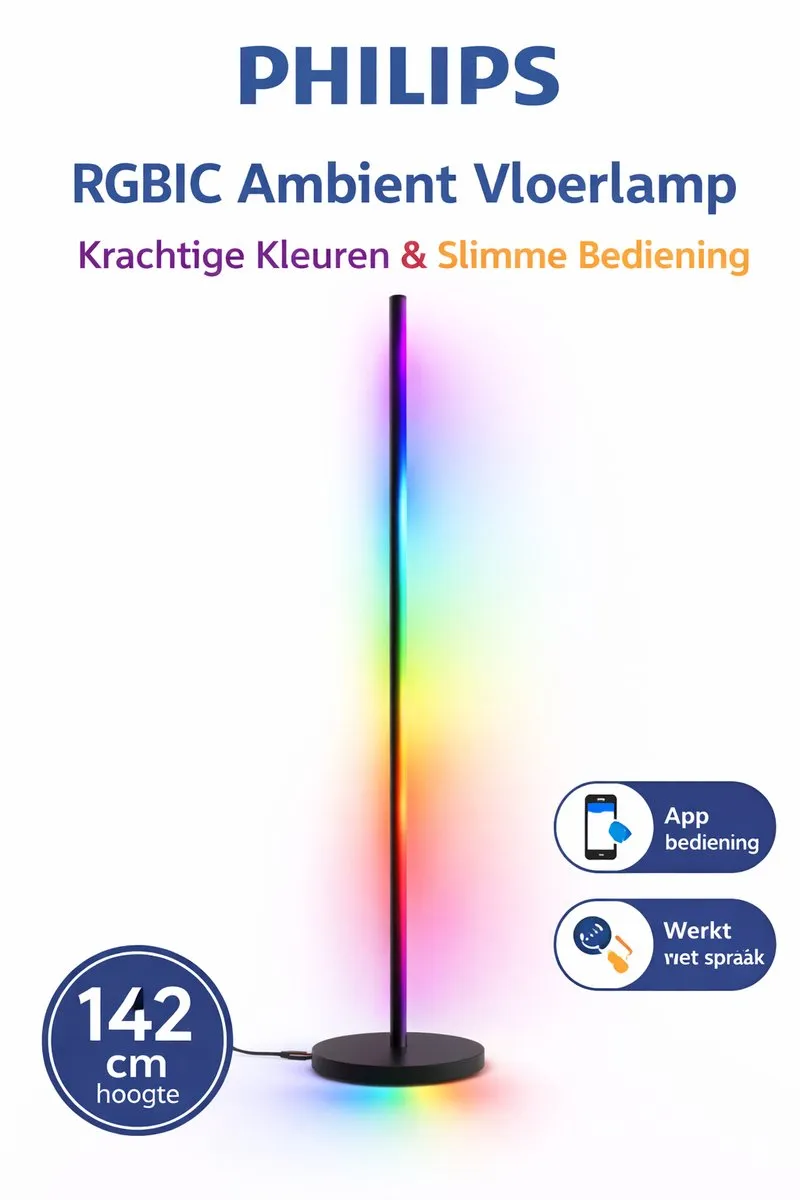 Philips RGBIC Ambient Vloerlamp 142cm
