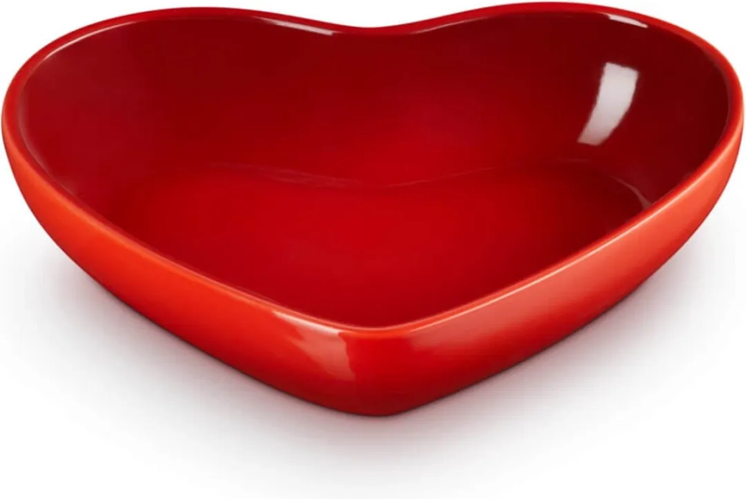 Le Creuset Diep Bord Hart - Kersenrood