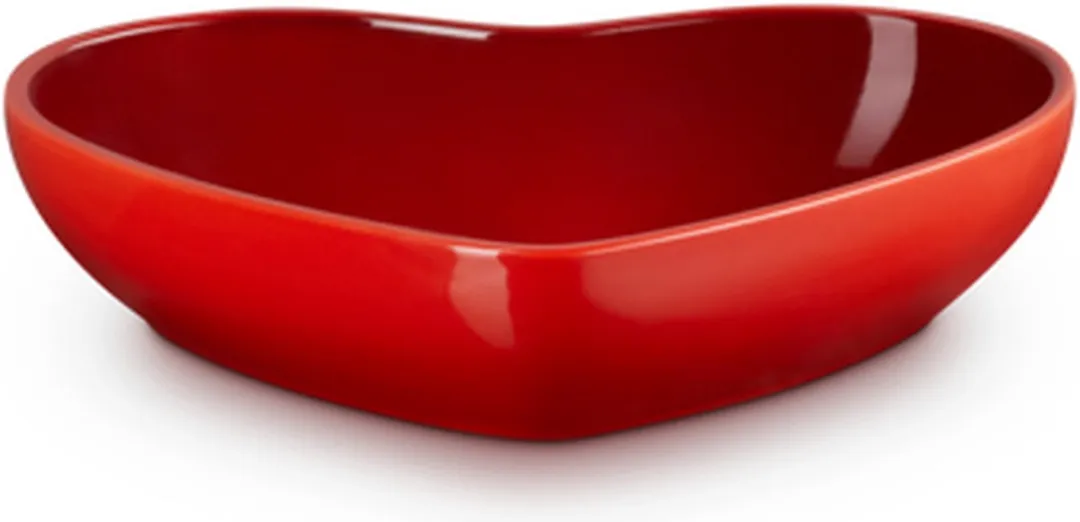 Le Creuset Diep Bord Hart - Kersenrood