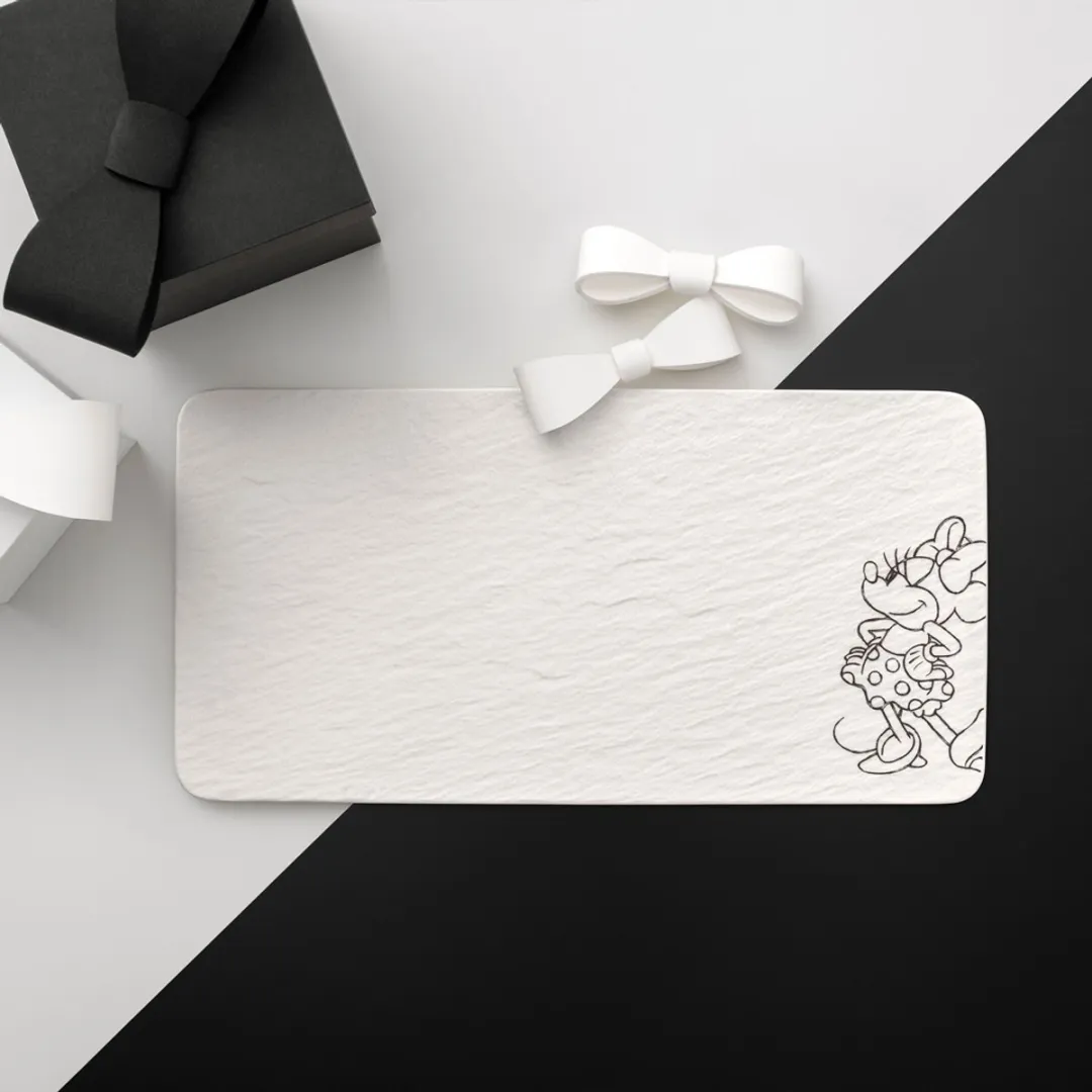 Villeroy & Boch Manufacture Rock Blanc Servierplaat - Mickey Mouse 34,9x17,9cm