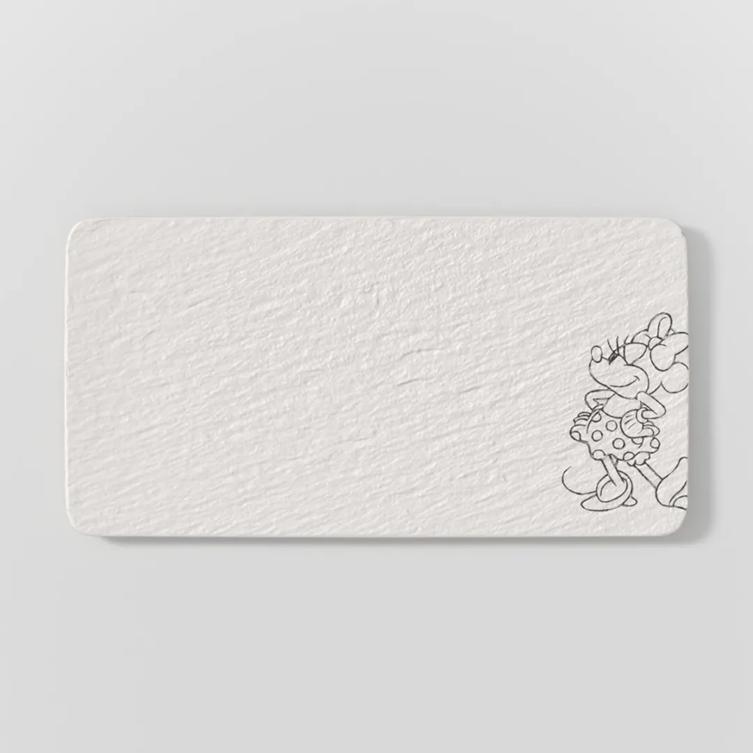 Villeroy & Boch Manufacture Rock Blanc Servierplaat - Mickey Mouse 34,9x17,9cm