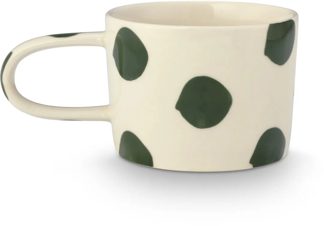 vtwonen Mokken Groen Stippen 356ml - Set van 2