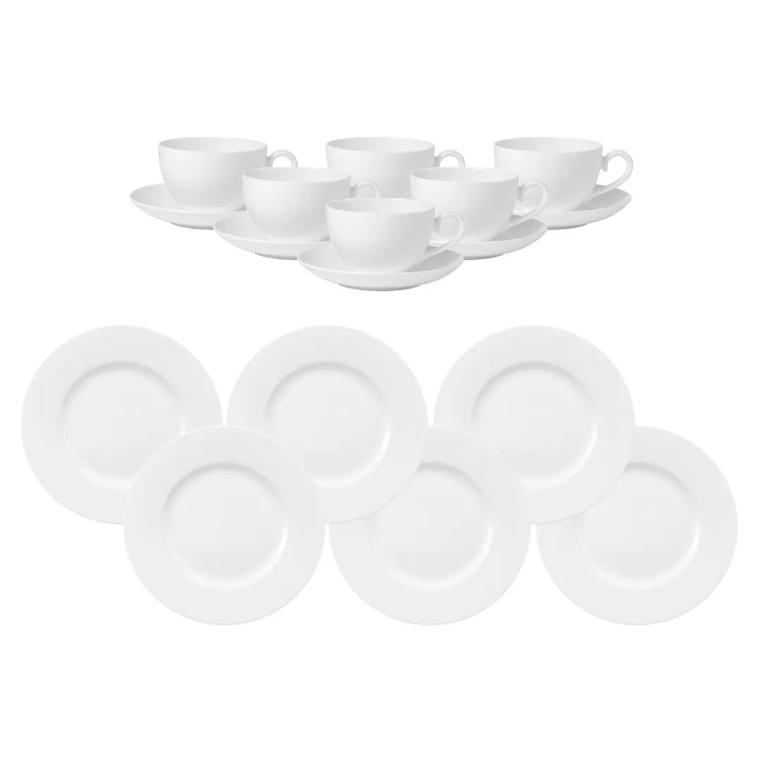Villeroy & Boch Royal Kaffeeservice 18-delig - 6 Personen - Wit
