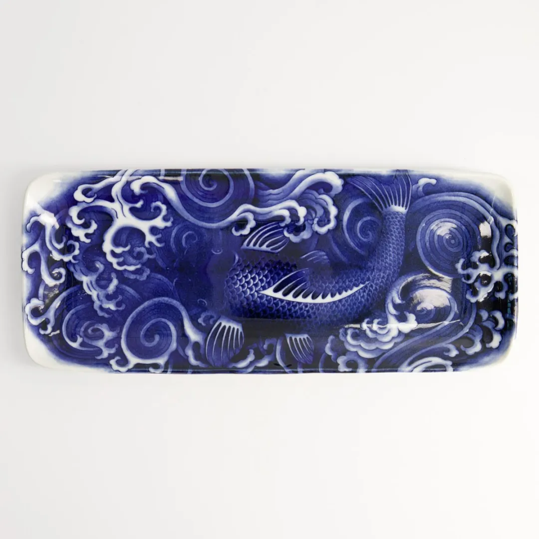 Tokyo Design Studio Japonism Carp Bord - Blauw
