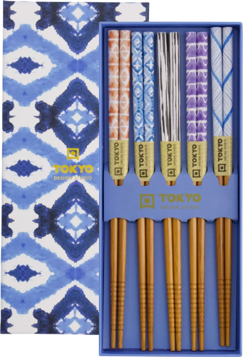 Tokyo Design Studio Eetstokjes Blauw Kasuri
