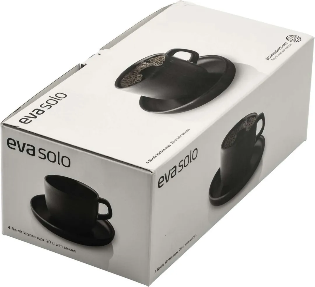 Eva Solo Nordic Kitchen Kop & Schotel 200ml - Aardewerk - Zwart - afbeelding 6 van 6