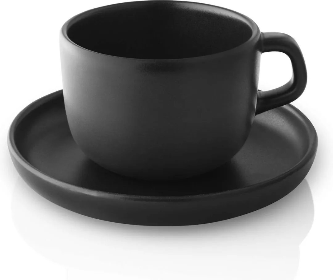 Eva Solo Nordic Kitchen Kop & Schotel 200ml - Aardewerk - Zwart