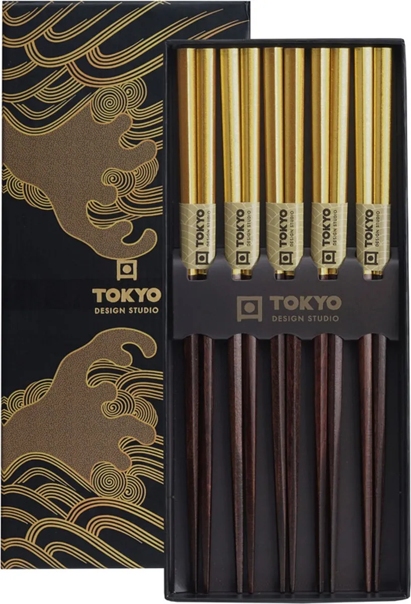 Tokyo Design Studio Eetstokjes Hout Goud