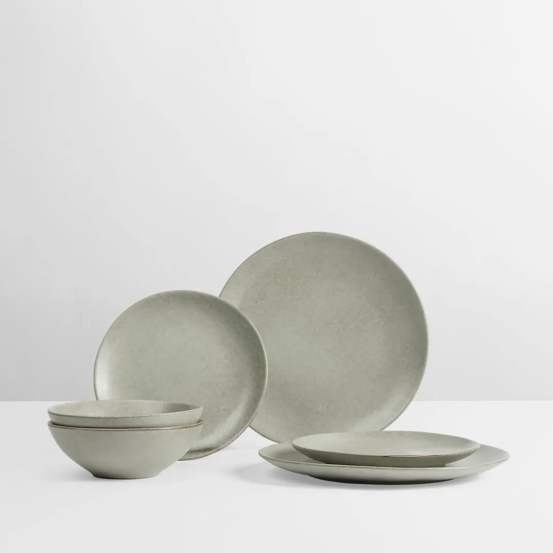 Broste Copenhagen Nordic Marsh Serviesset 6-delig - 2 Personen Groen