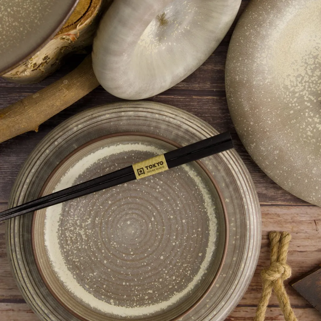 Tokyo Design Studio Gold Sand Schaal - Grijs/Goud 24x5cm