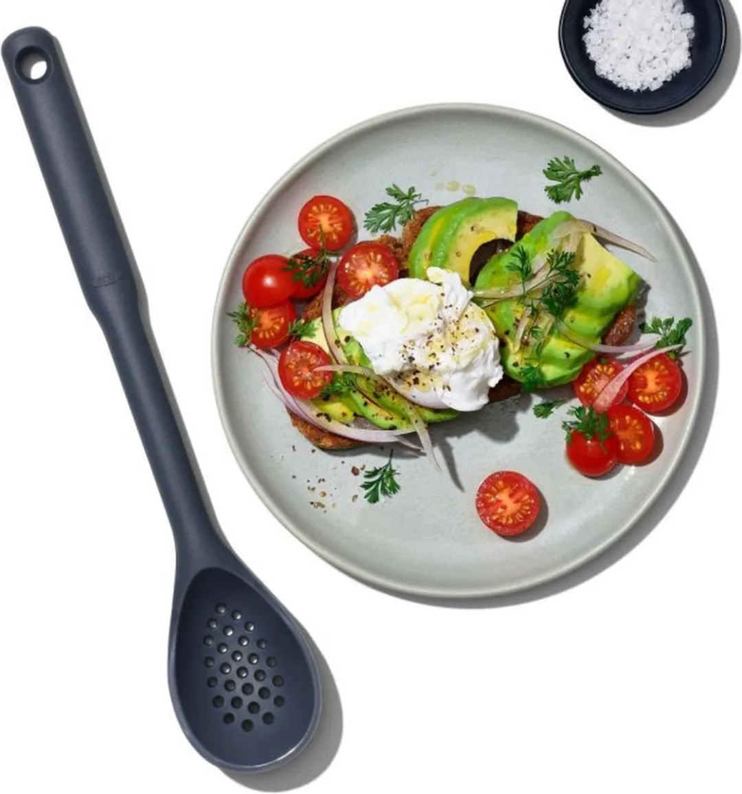 OXO Good Grips Opscheplepel met gaatjes - Grijs
