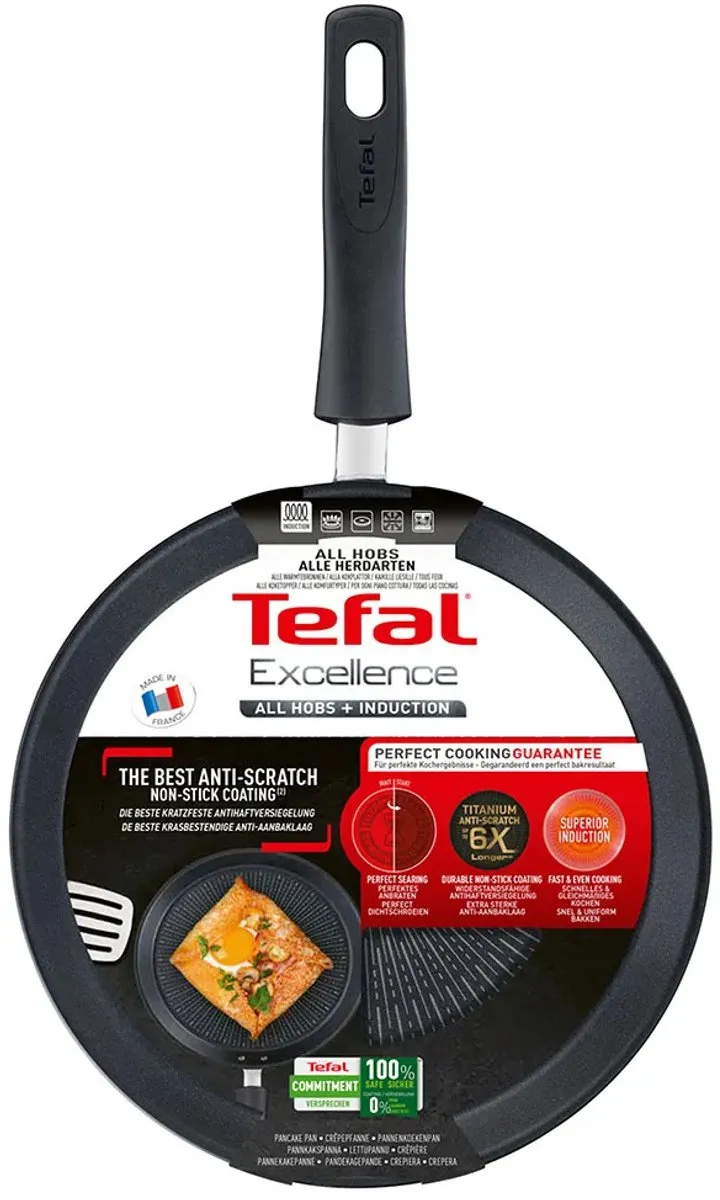 Tefal Excellence Pannenkoekenpan 25cm - Inductie - Zwart - afbeelding 5 van 6