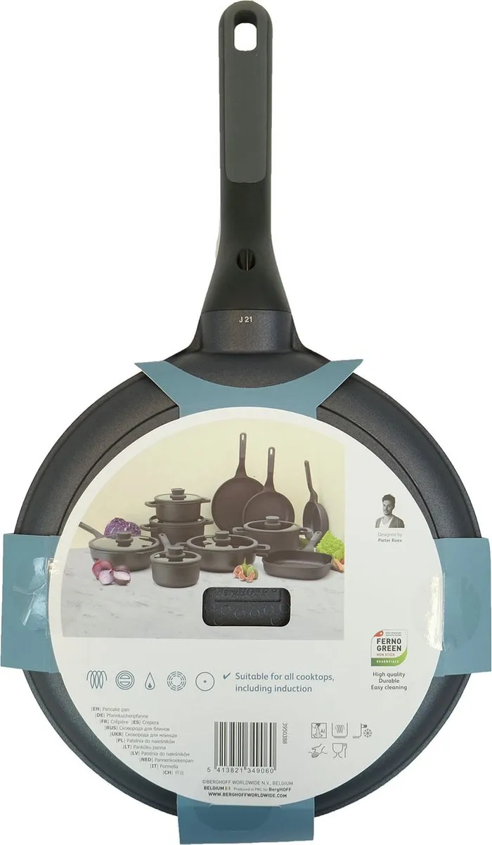 BergHOFF LEO Pannenkoekenpan 26cm - Zwart - PFAS-vrij
