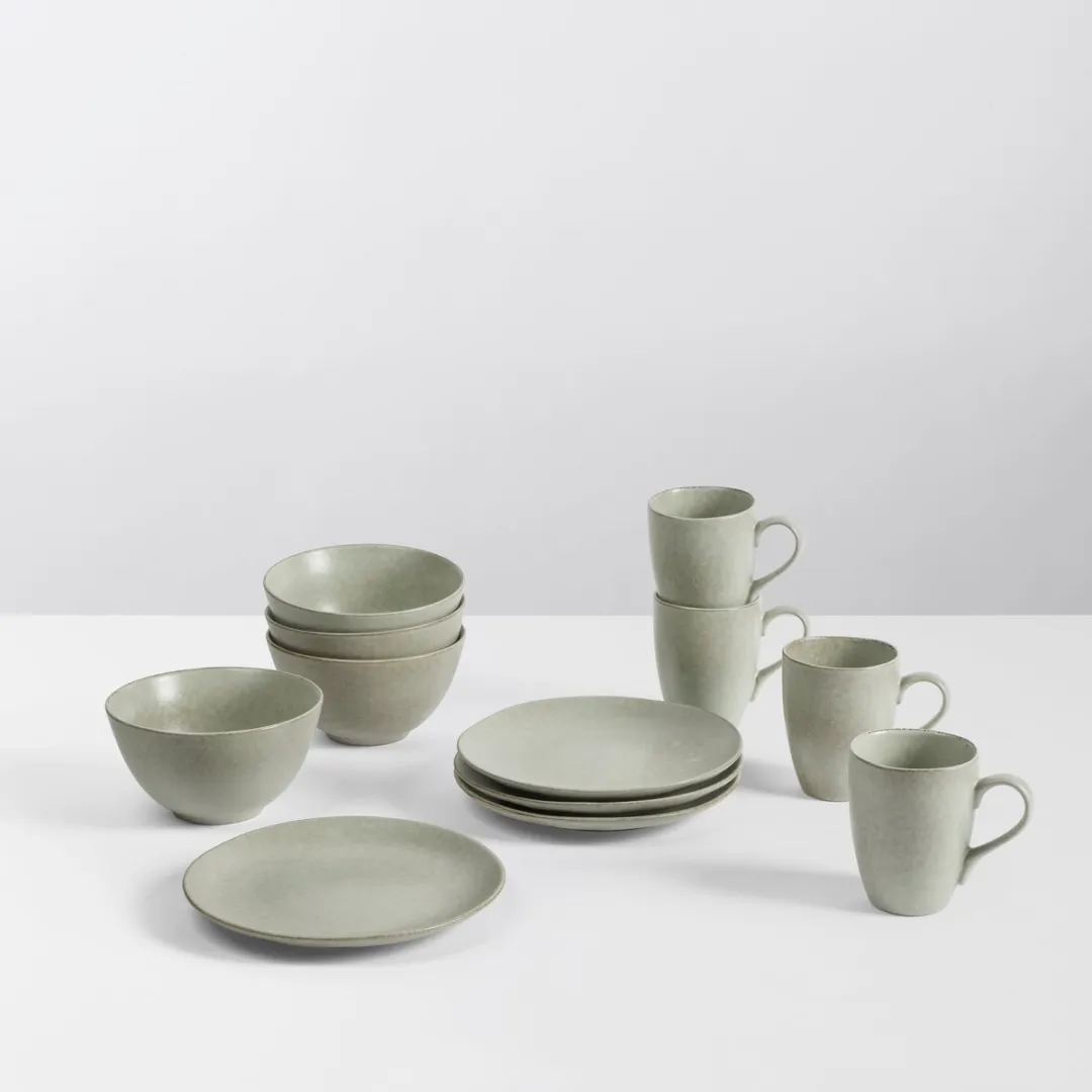 Broste Copenhagen Nordic Marsh Ontbijtset 12-delig - Groen
