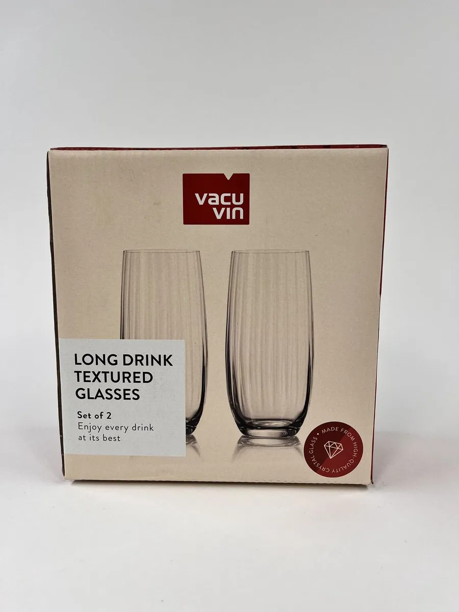VacuVin Longdrinkglazen 35cl - Set van 2 - Kristal